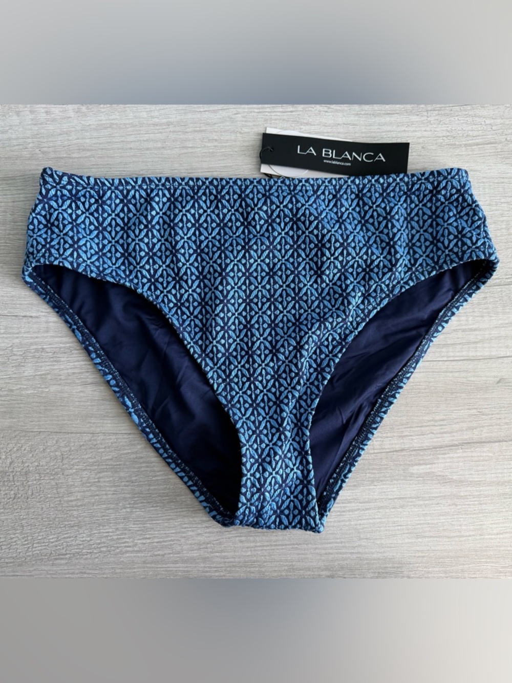 La Blanca Women’s Blue Charmed Coast Bikini Bottoms Size 8